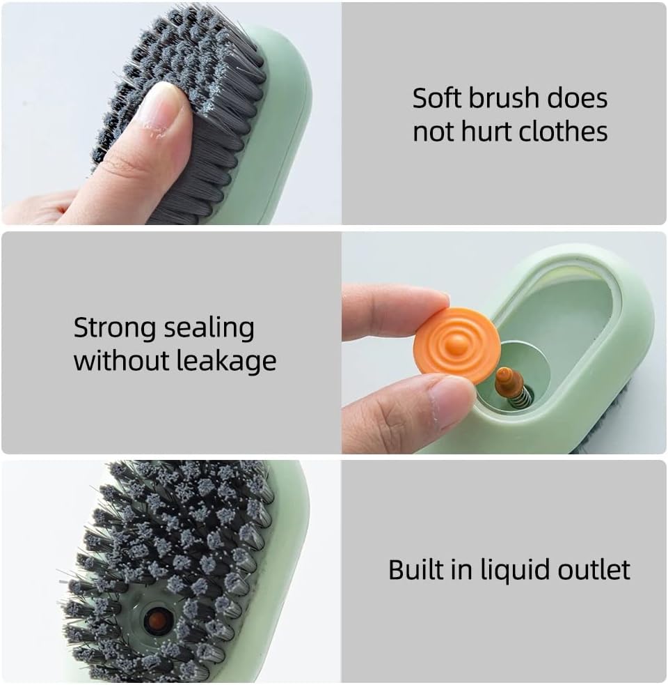 Multi-Purpose Liquid Dispensing Shoe Cleaning Brush