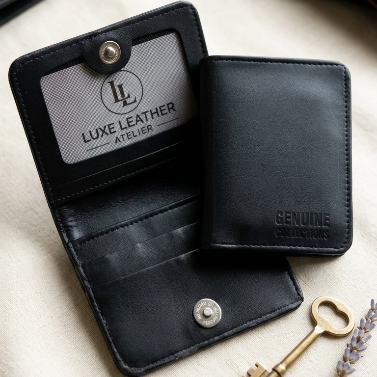Premium Leather Button Wallet