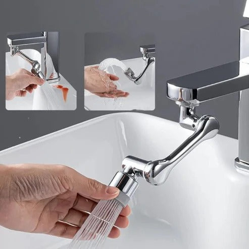 1080° Rotatable Faucet Aerator Tap Extender – Water Saving Splash Filter Nozzle for Kitchen & Bathroom Washbasin (Plastic) Pakistan