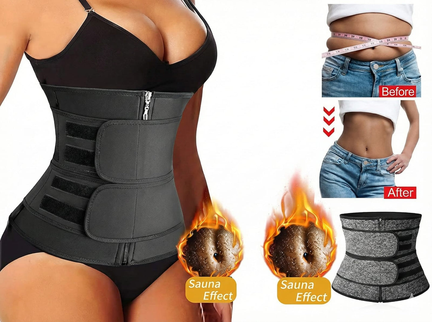 Women Waist Trainer Neoprene Body Shaper Belt
