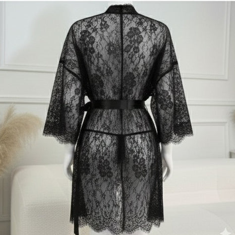 Piece Net Gown Set with Bra & Panty