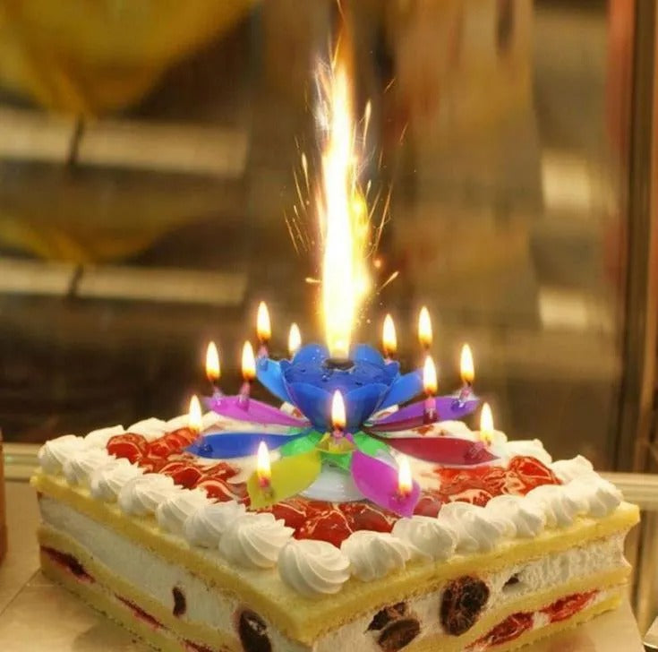 Musical Flower Birthday Candle