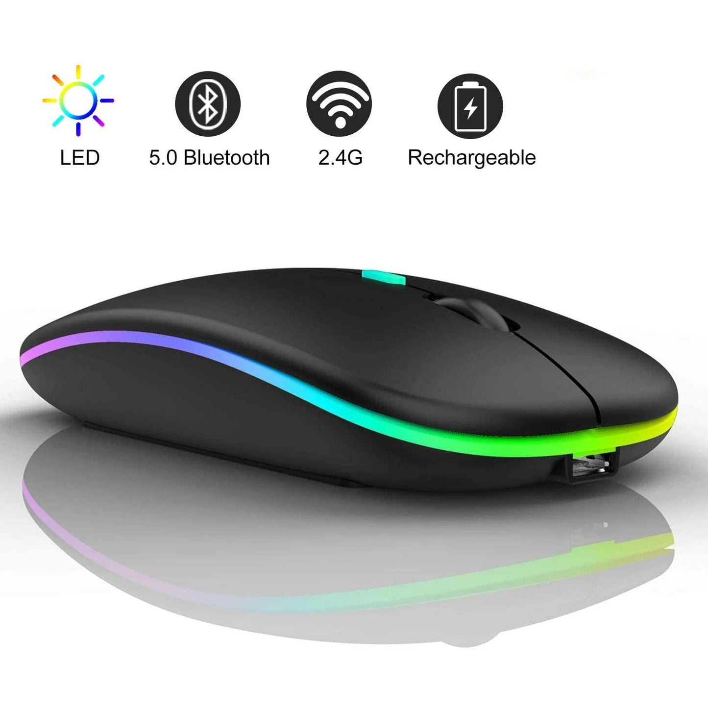 HP W10 Wireless RGB Mouse