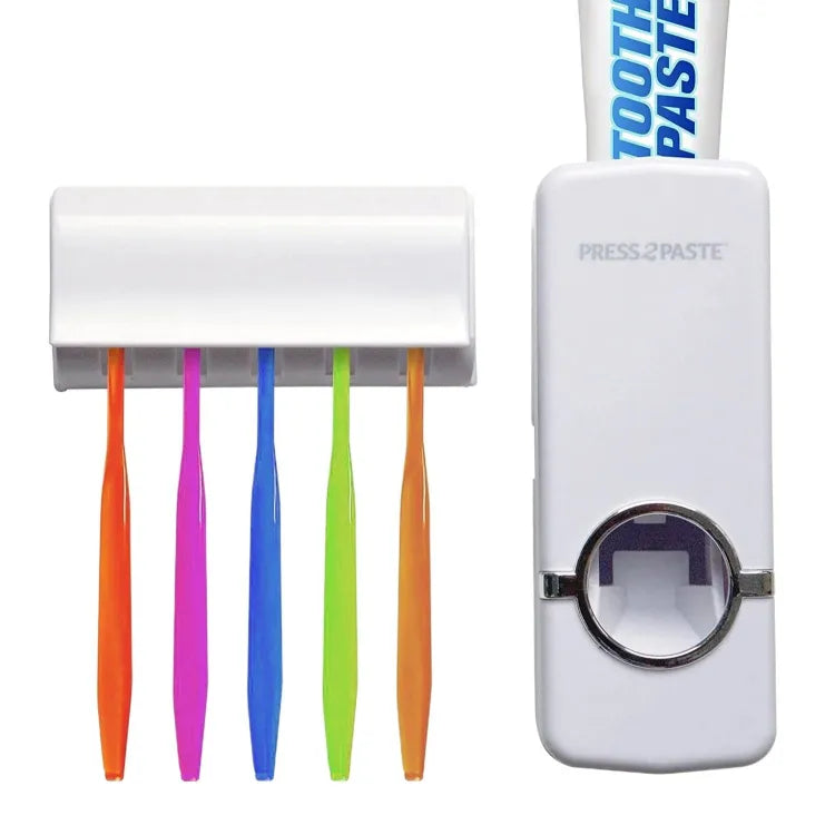 Automatic Toothpaste Dispenser with 5 Brush Holder