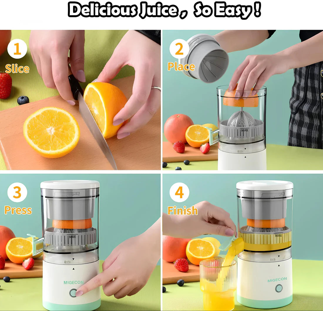 Portable Electric Citrus Juicer – Hands-Free