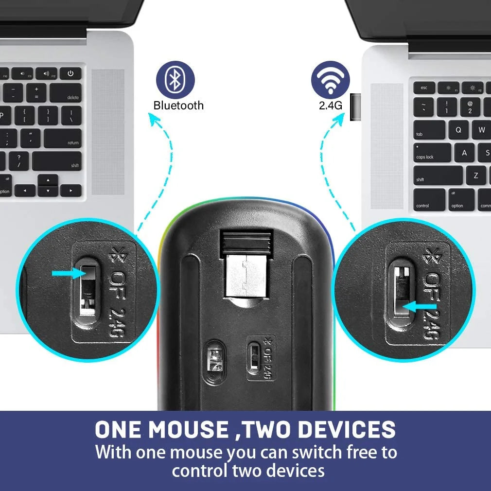 HP W10 Wireless RGB Mouse