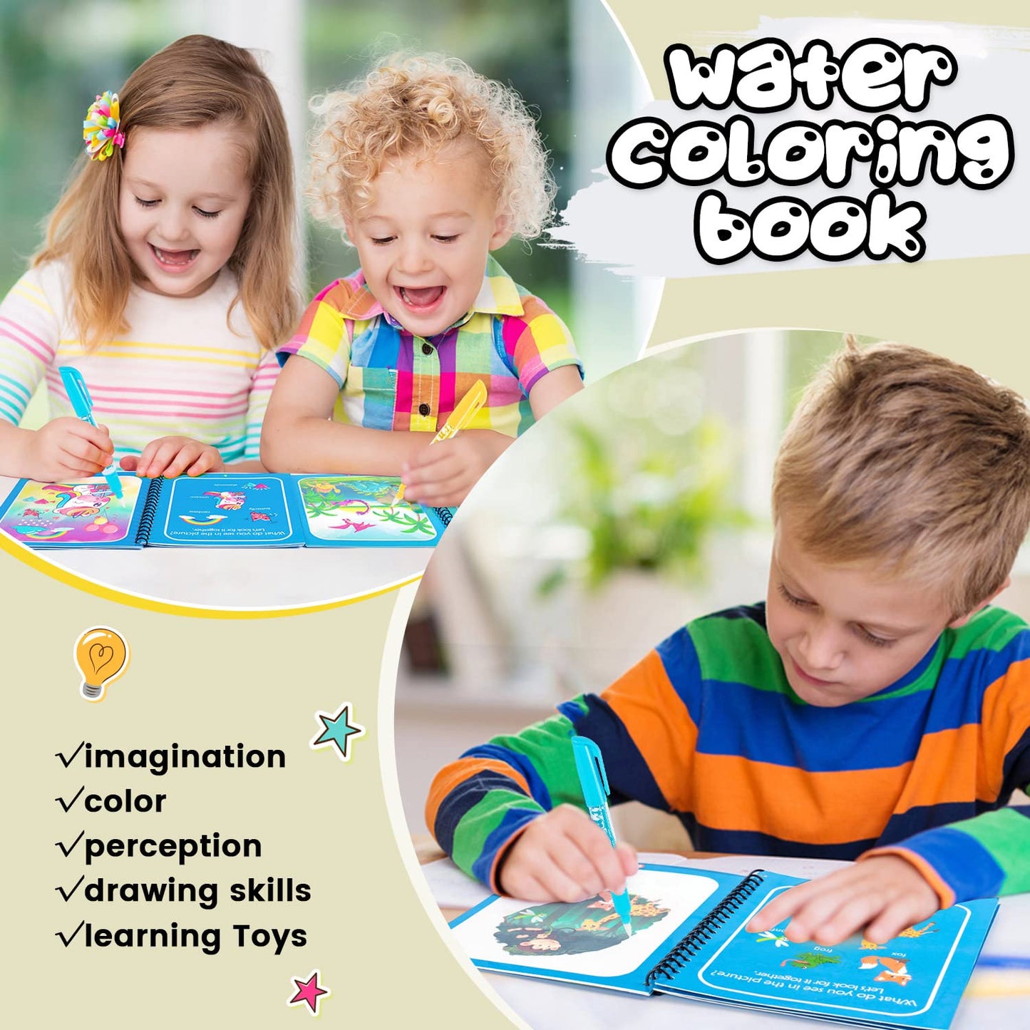 Magic Water Coloring Book for Kids