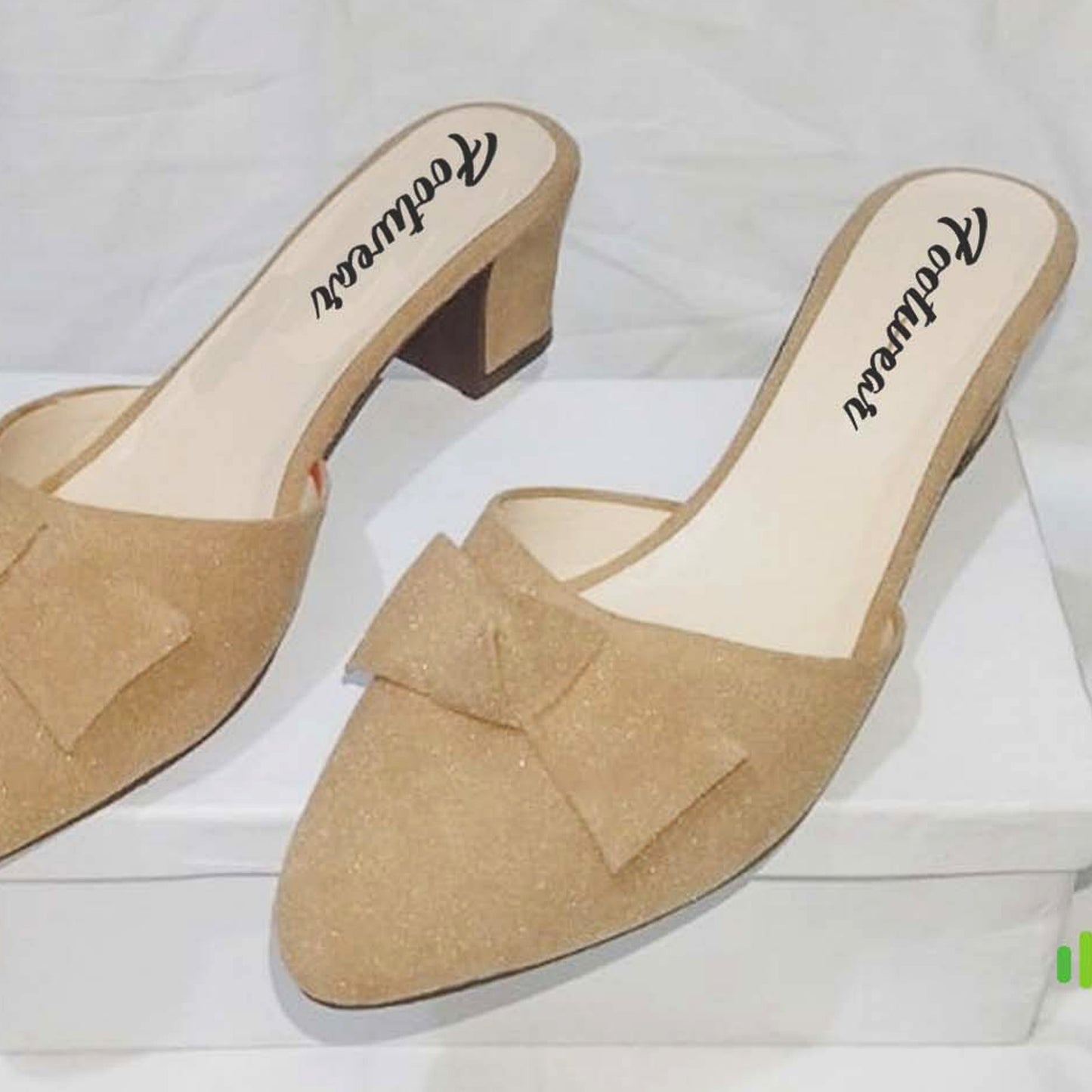 Stylish Women Heel Pump Shoes with Tie Knot