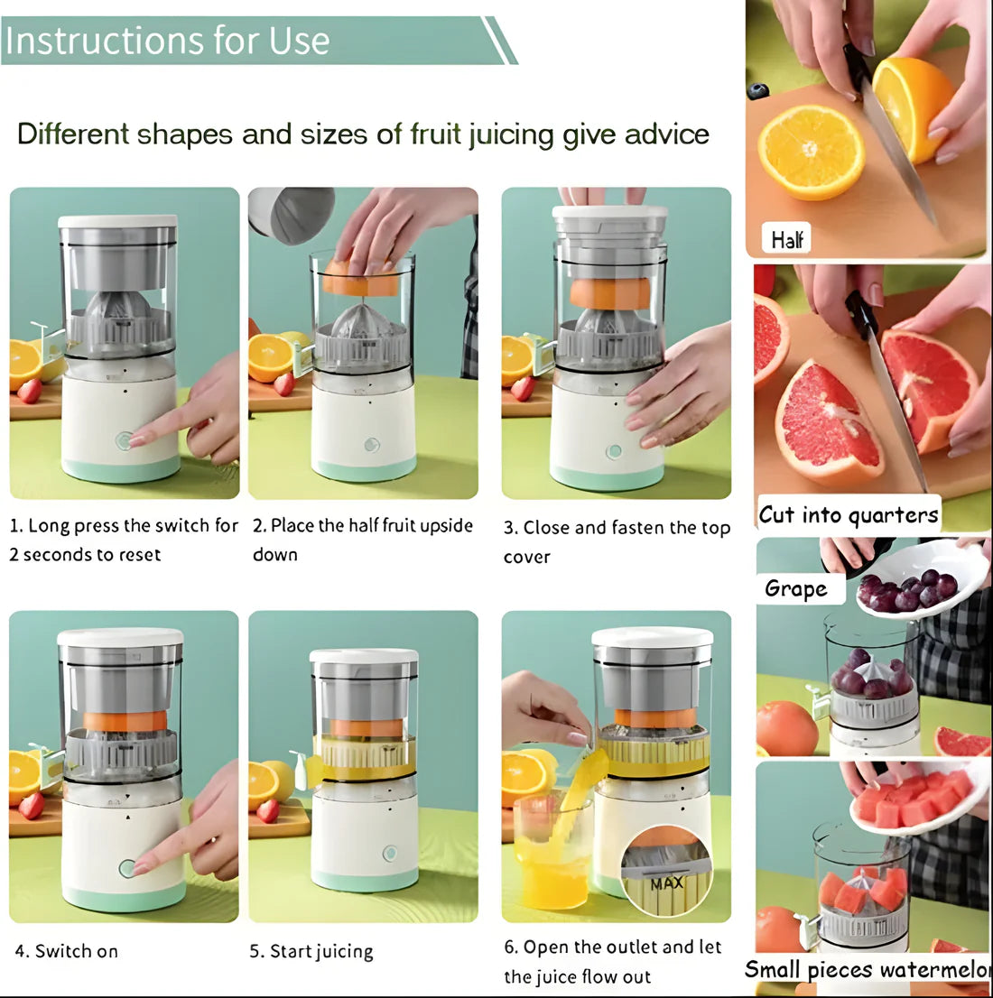 Portable Electric Citrus Juicer – Hands-Free