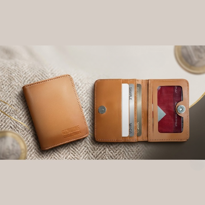 Premium Leather Button Wallet