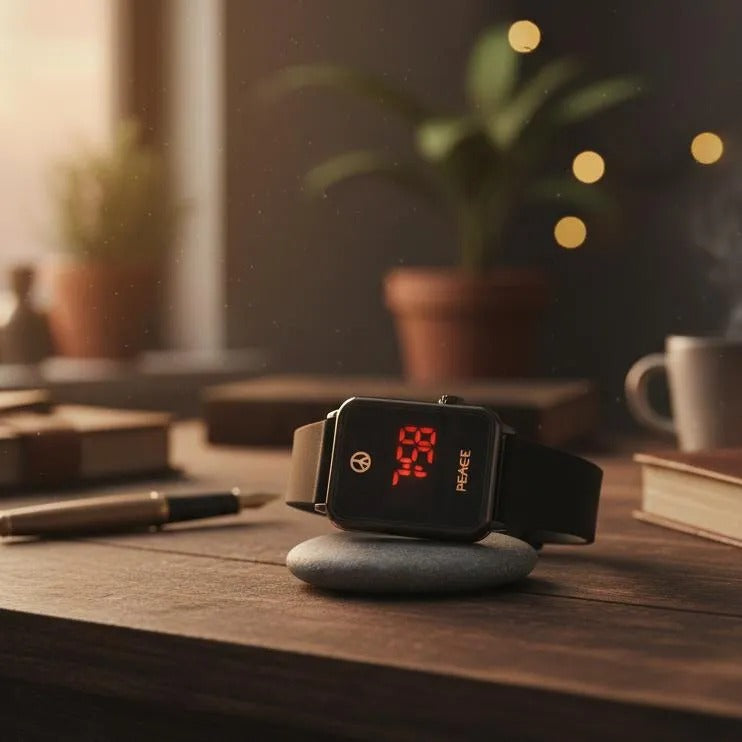 PEACE Minimalist LED Digital Watch
