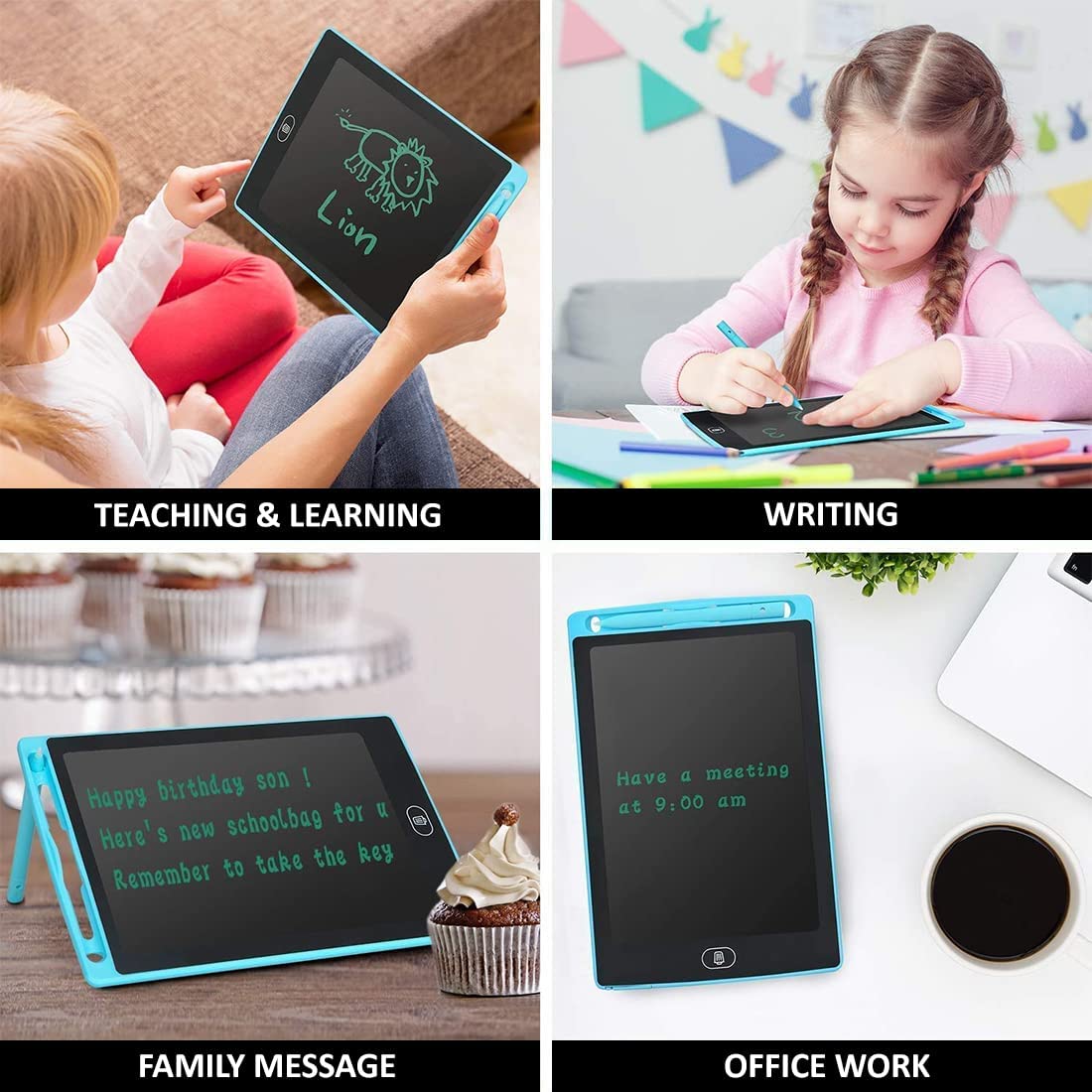 Hardbound Multi Colour LCD Writing Pad
