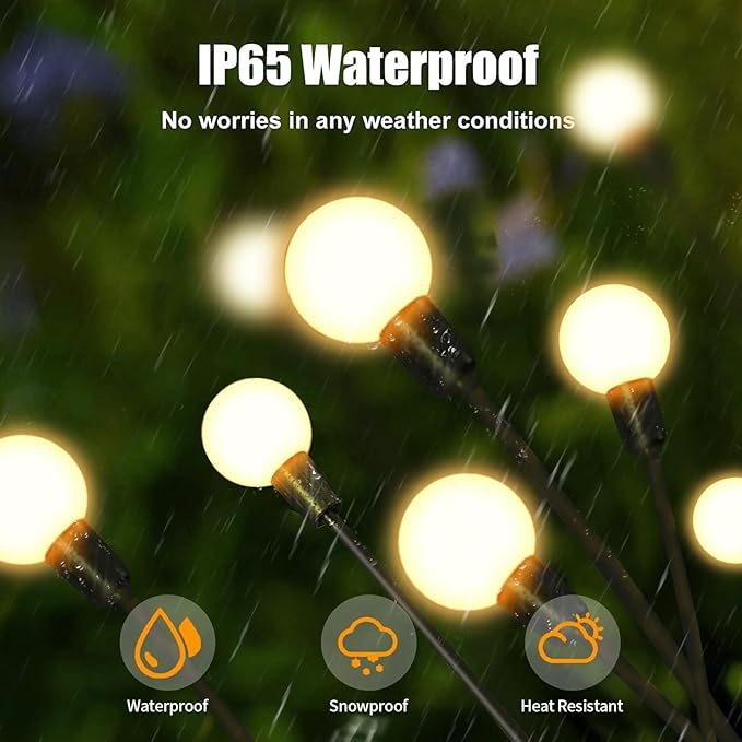 LED Solar Firefly Garden Lights