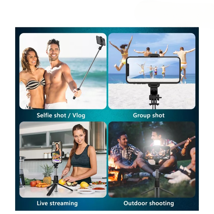 Selfie Stick with LED Light & Bluetooth