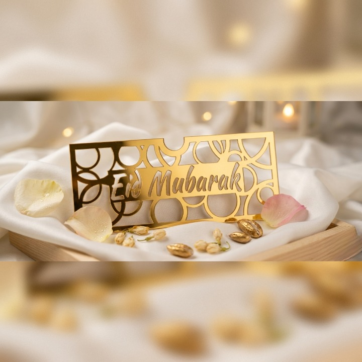 Acrylic Eid Mubarak Eidi Envelope – Premium Cash Gift Holder