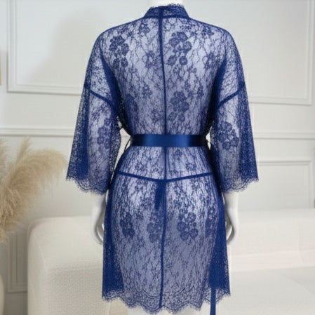 Piece Net Gown Set with Bra & Panty
