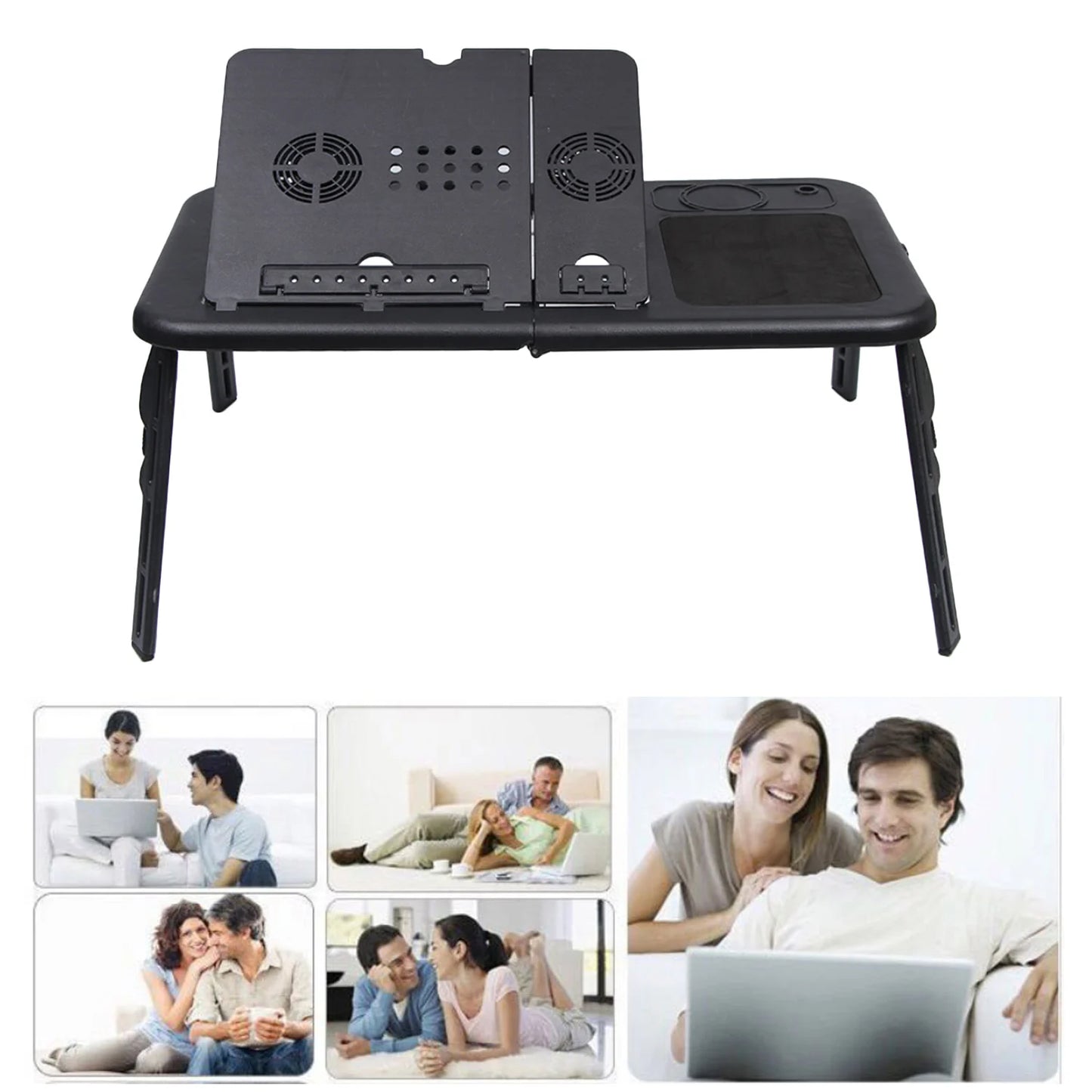 Portable Laptop Table with Cooling Fan