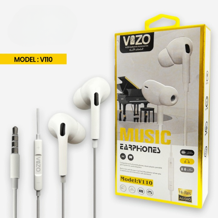 VIZO V110 Super Bass Wired In-Ear Earphones with Mic