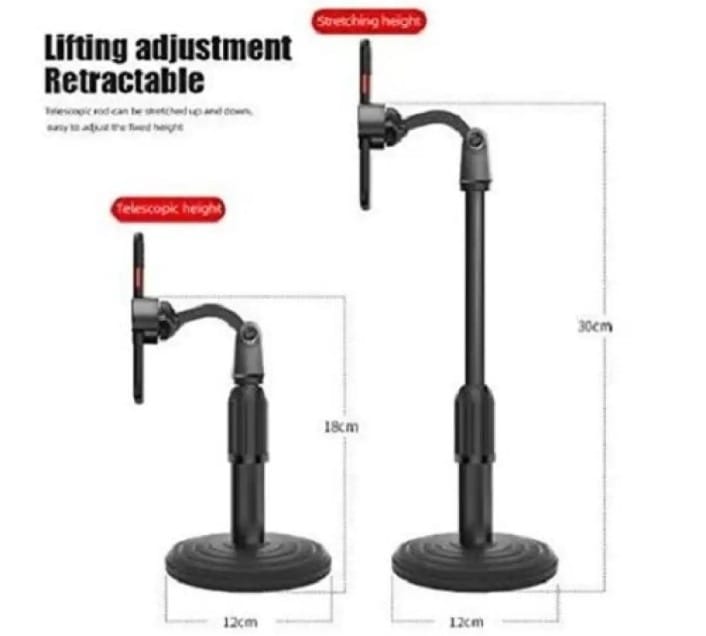 Multi-Functional Microphone Stand with Phone Holder