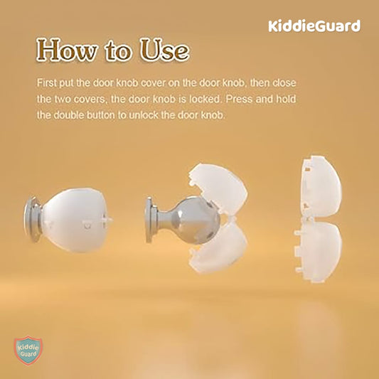 2-Pack Baby Safety Door Knob Covers – Child Proof Door Lock Handles, Anti-Turn Doorknob Protector for Kids Safety (Random Color)