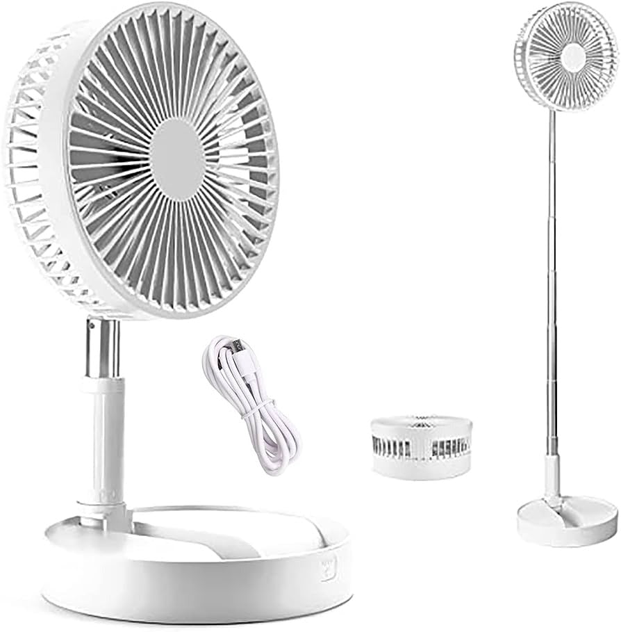 Rechargeable Portable Telescopic Folding Table Fan
