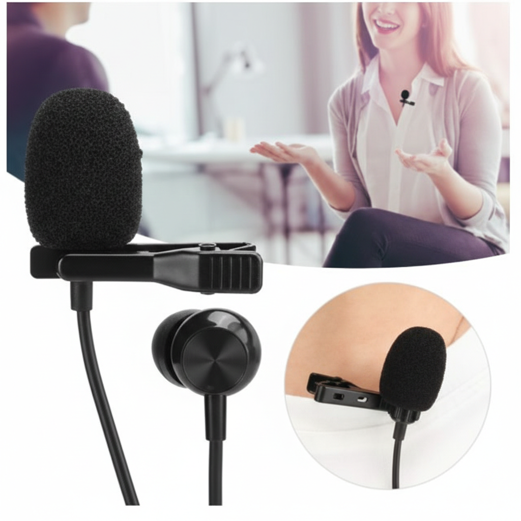 Professional Lavalier Microphone 3.5mm AUX
