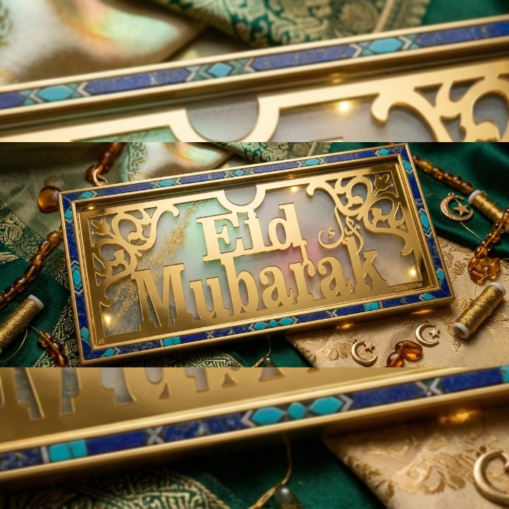 Acrylic Eid Mubarak Eidi Envelope – Premium Cash Gift Holder