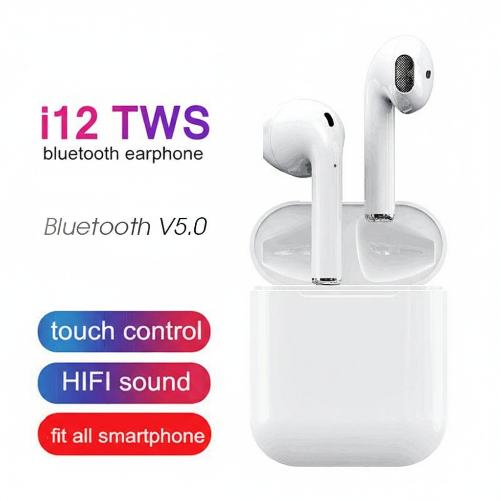 I12 TWS Wireless Earbuds Bluetooth 5.0