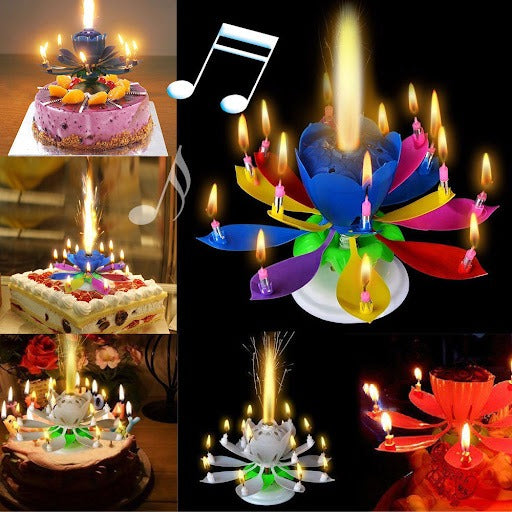 Musical Flower Birthday Candle