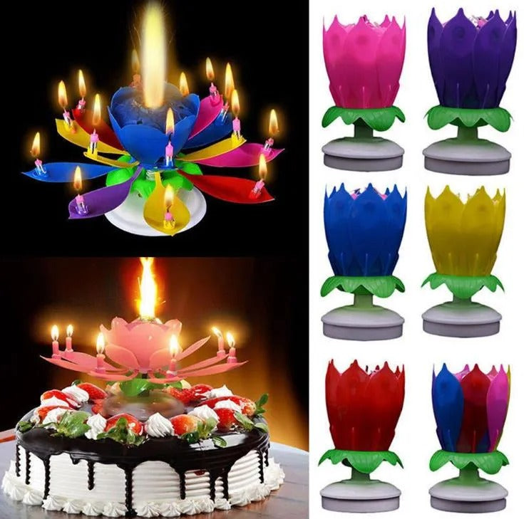 Musical Flower Birthday Candle